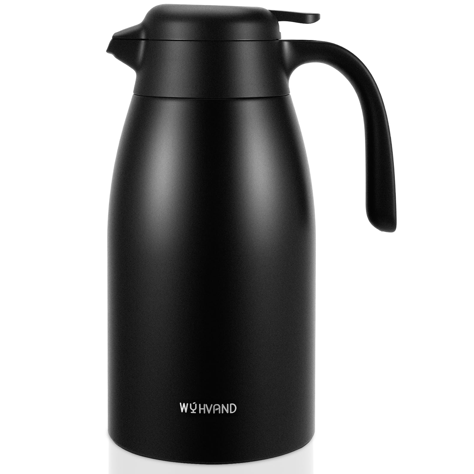 WYHVAND 2L Thermal Coffee Carafe, Stainless Steel Insulated Jug, Black