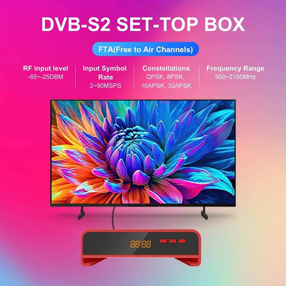 Mini Décodage EPG Set Top Box 265 DVB-S2 Full HD Digital TV TV Decoder Cas 1080p EU Plug