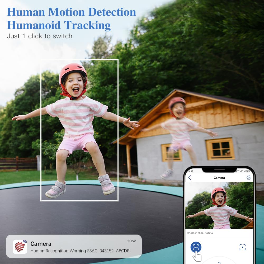 Ctronics Zoom Ibrido 6X Videocamera Wi-Fi Esterno con Doppio Obiettivo | Tracciamento Zoom Automatico Sorveglianza, Rilevamento Umano Visione Notturna a Colori Audio Bidirezionale IP66 (Bianco)