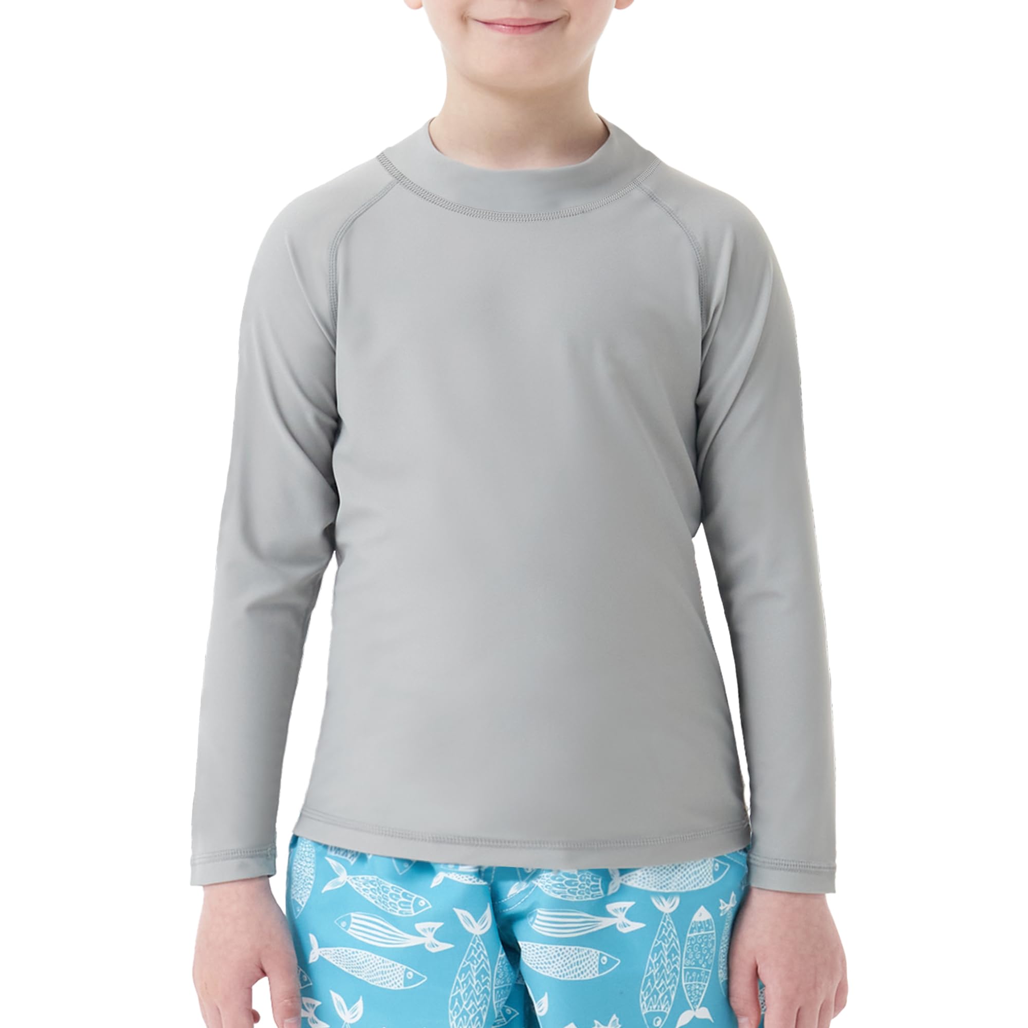 MEETWEE Jungen Schwimm Kurzarm/Langarm Shirt Kinder Schwimm UV Tshirt Kinder Badeshirt RashWeste Surfen Tshirt Schnelltrocknend Strand Shirt Wassersport Top