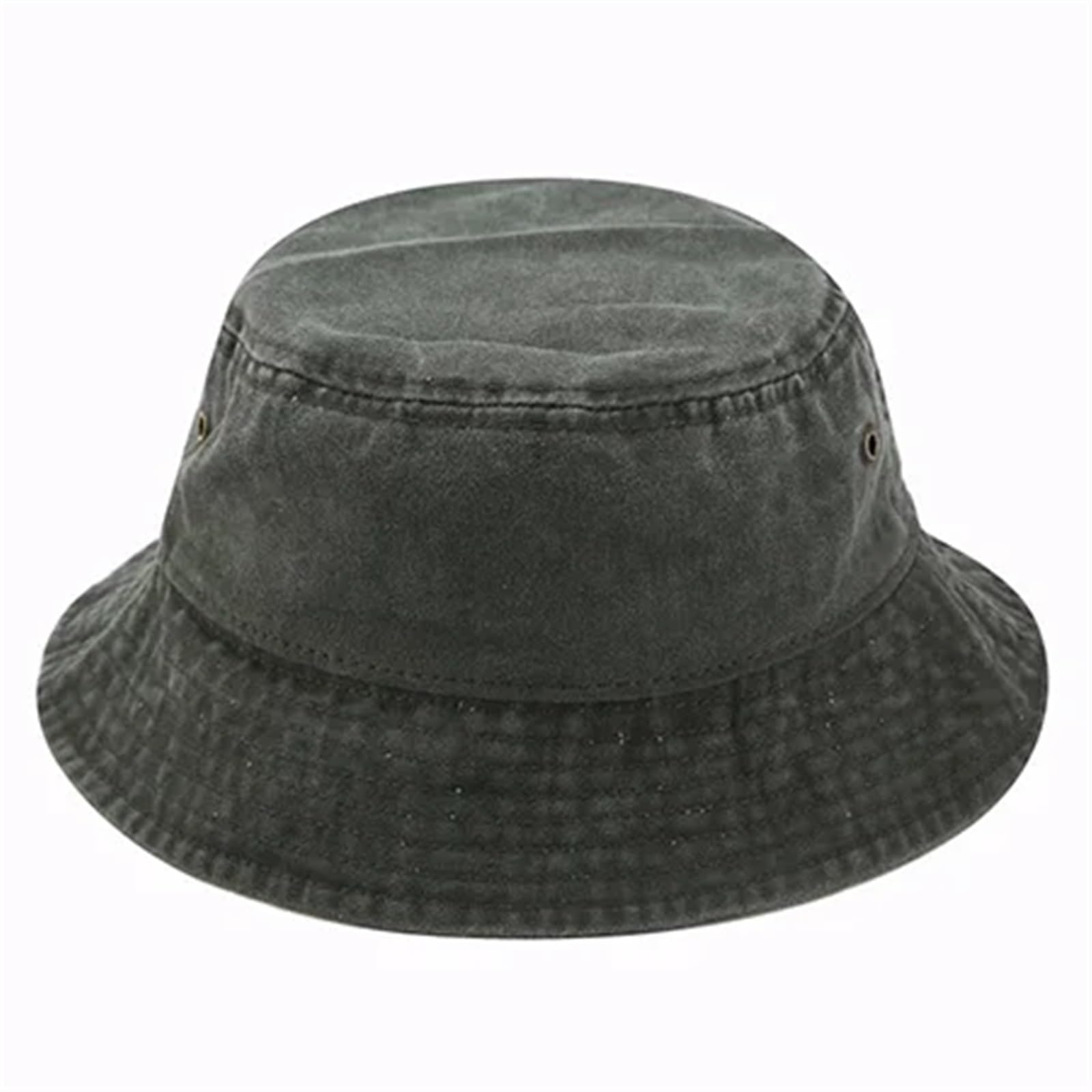 TRRYUIP Bucket Hat Fisherman Hat Vintage Denim Bucket Hats Outdoor Men Women Washed Cotton Hip Hop Gorros(Green)
