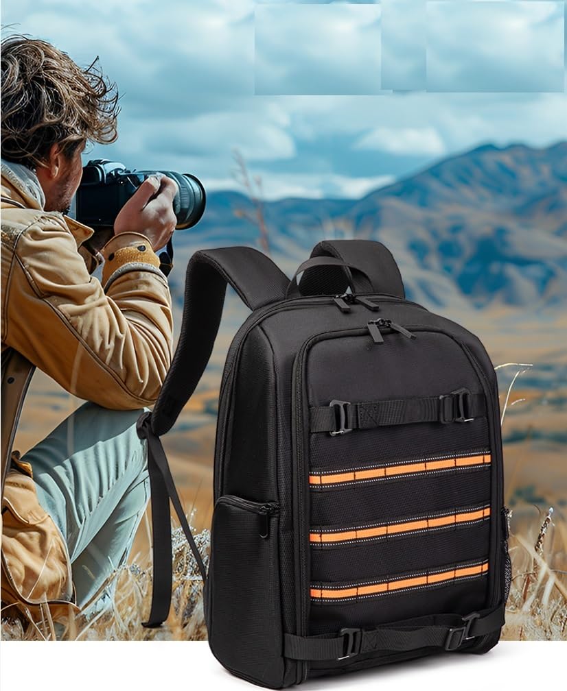 Mochila para Cámara 23L Paquete de Cámara Fotografía Profesional Mochila, Cámara DSLR Compatible, Computadora Portátil de 15,6", Trípode