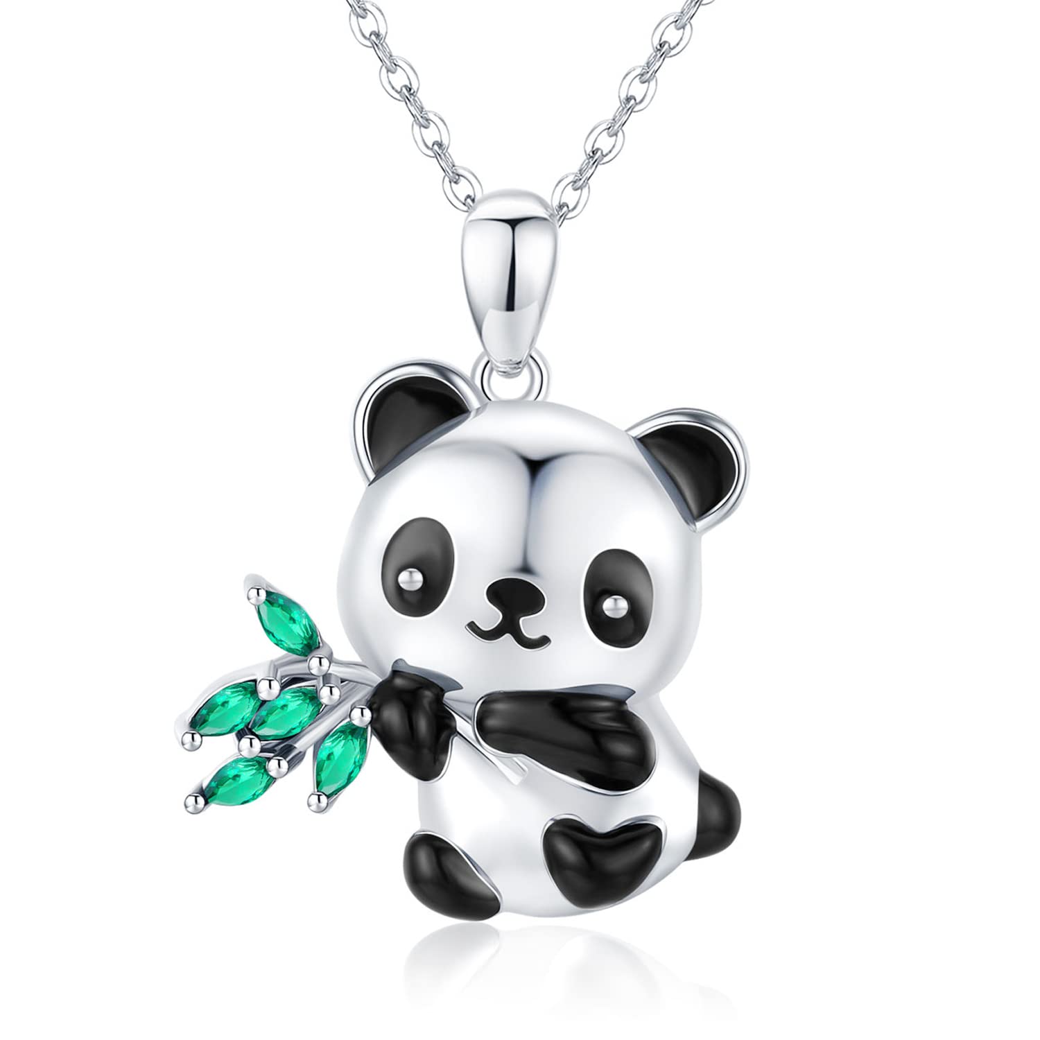 Collana Con Ciondolo Panda Rosso In Argento Sterling 925 - Simpatica Gemma Zircone - Gioiello Per Donne E Ragazze - 2