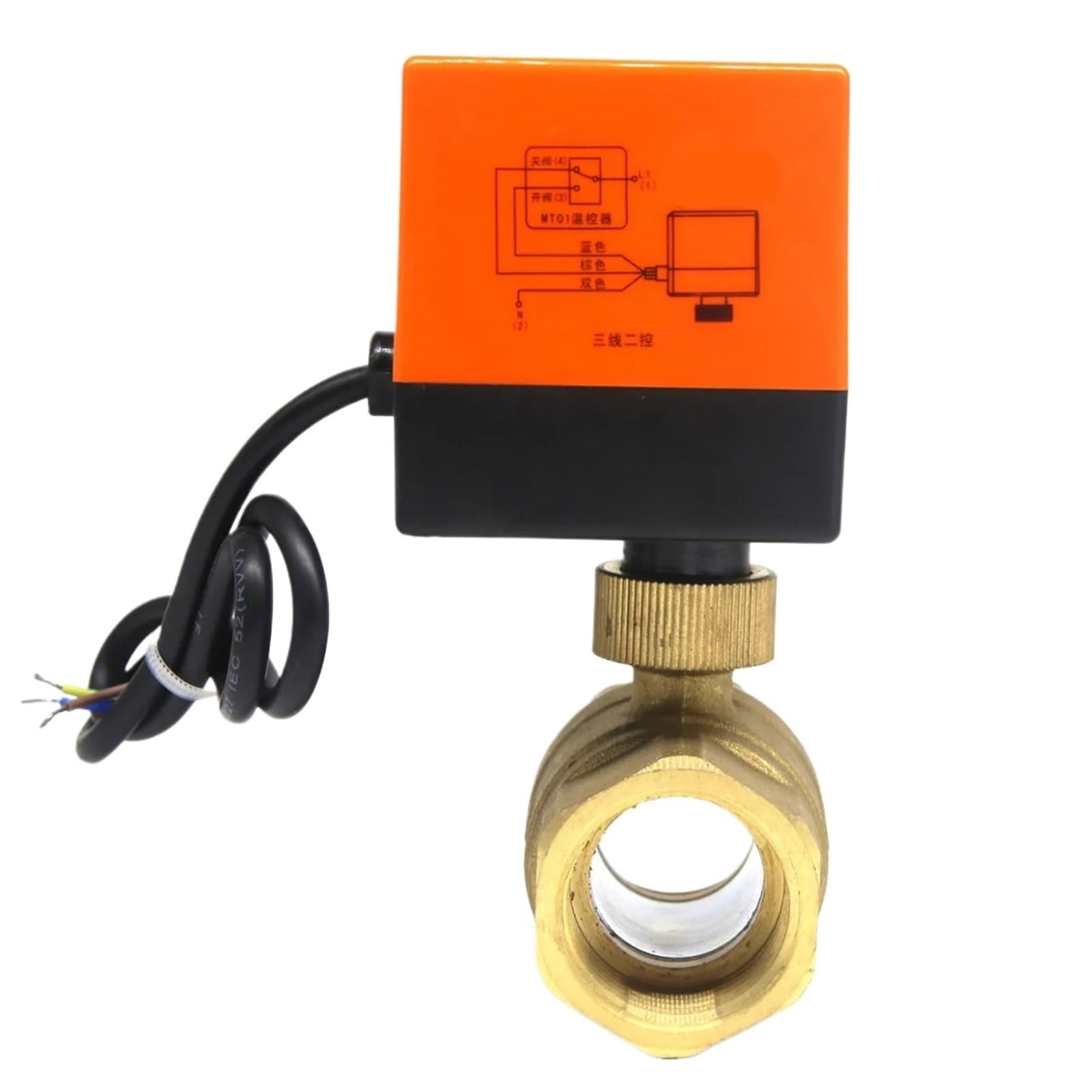 Vanne à bille électrique étanche DN50 coupure automatique CR02