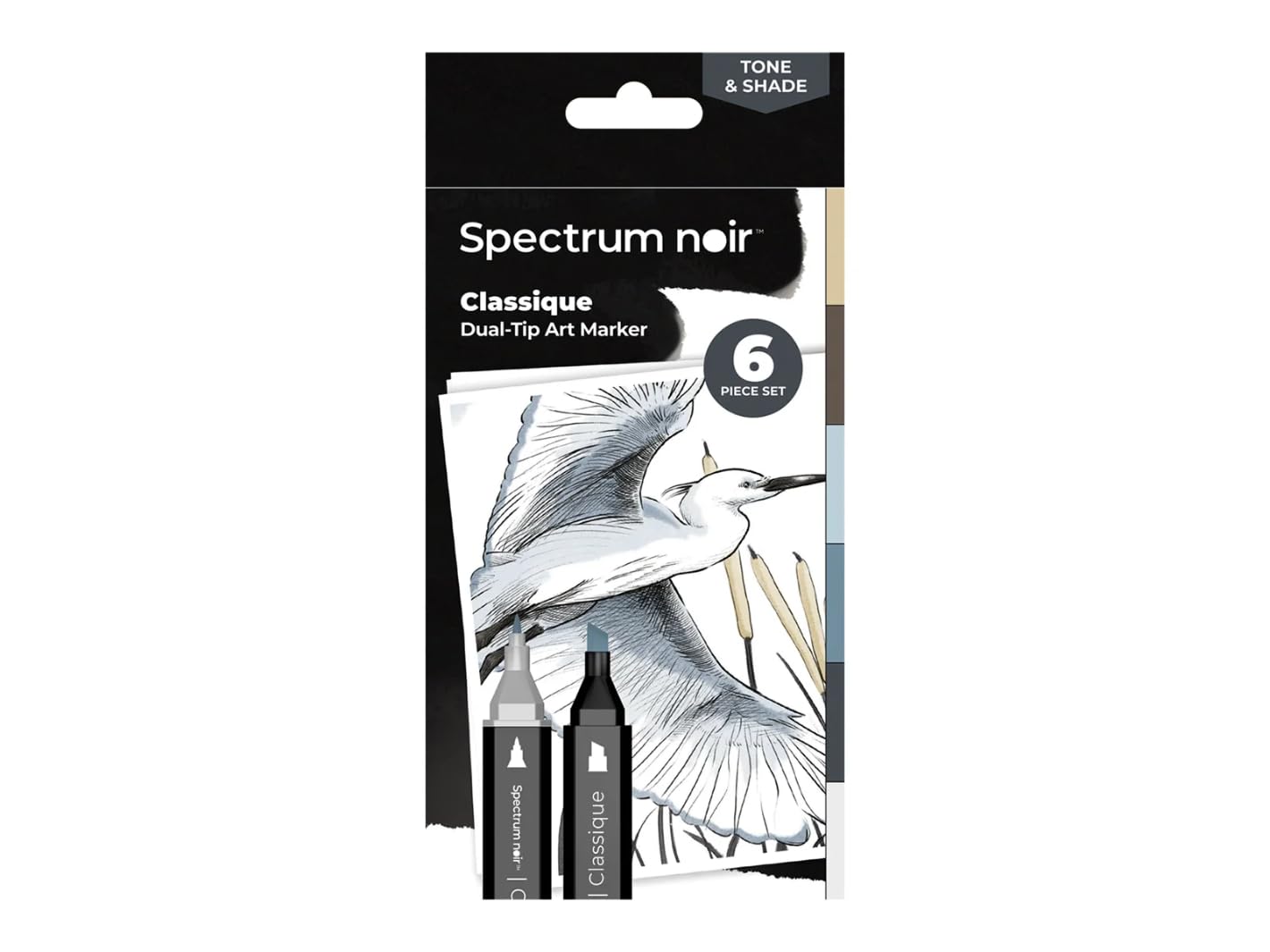 Spectrum Noir Classique Blend Twin Tip Blendable Alcohol Based Marker Set - Pack of 6 - Tone & Shade
