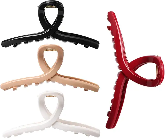 Silikon Haarklammer 4 Stück - Freibad Haar Accessoires für Damen Frisuren