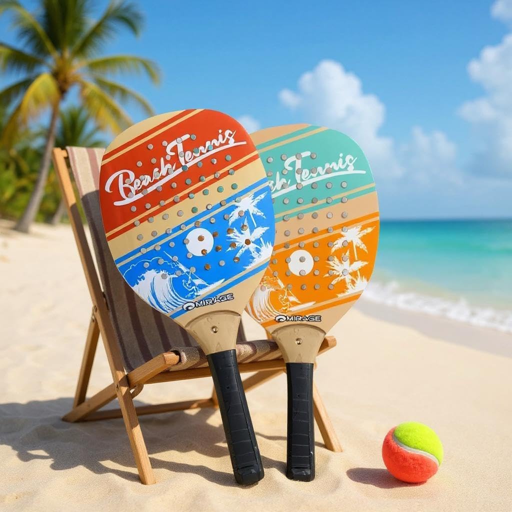 Raquette de plage Tennis balles souples légère résistante jeux plein air mer plage jardin enfants adultes