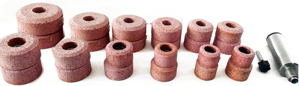 AI Sioux Valve Seat Grinding Pink Stones Set 24 Pcs 80 Grit Sioux Holder Drive Ball