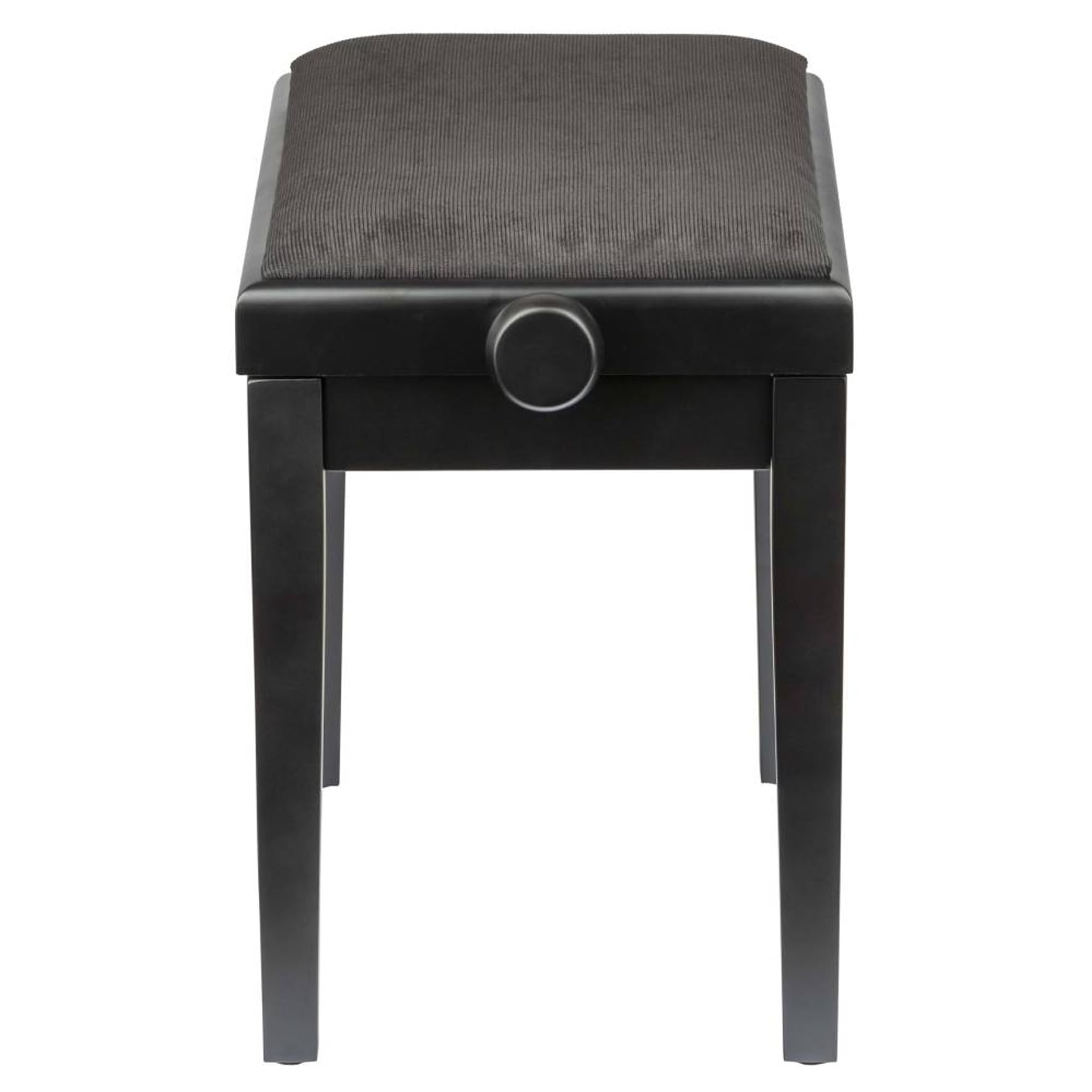 PROEL PB90VSBBK - Panca professionale regolabile in legno per piano ed organo, seduta imbottita con rivestimento in velluto nero, Telaio Nero Opaco