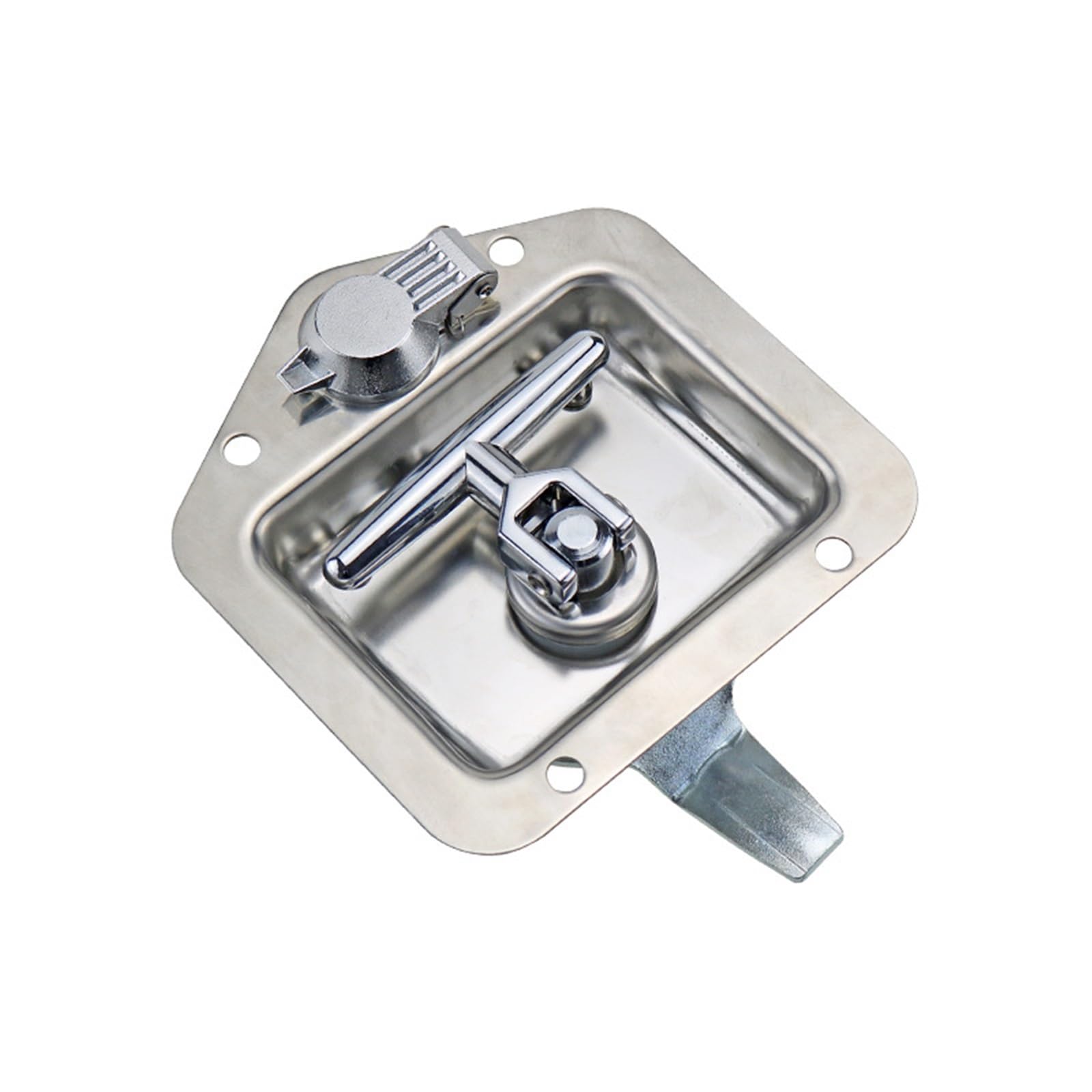 Serratura for pannello in acciaio inossidabile MS858 Serratura a scatola di tipo T for armadi industriali Attrezzature pesanti Veicoli speciali Roulotte 1 pezzo(MS858-2)