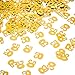 WILLBOND Oro 50°Compleanno Coriandoli, 50 Coriandoli Numero,50th Party Confetti, 2 Sacchetti (1400 Pezzi)