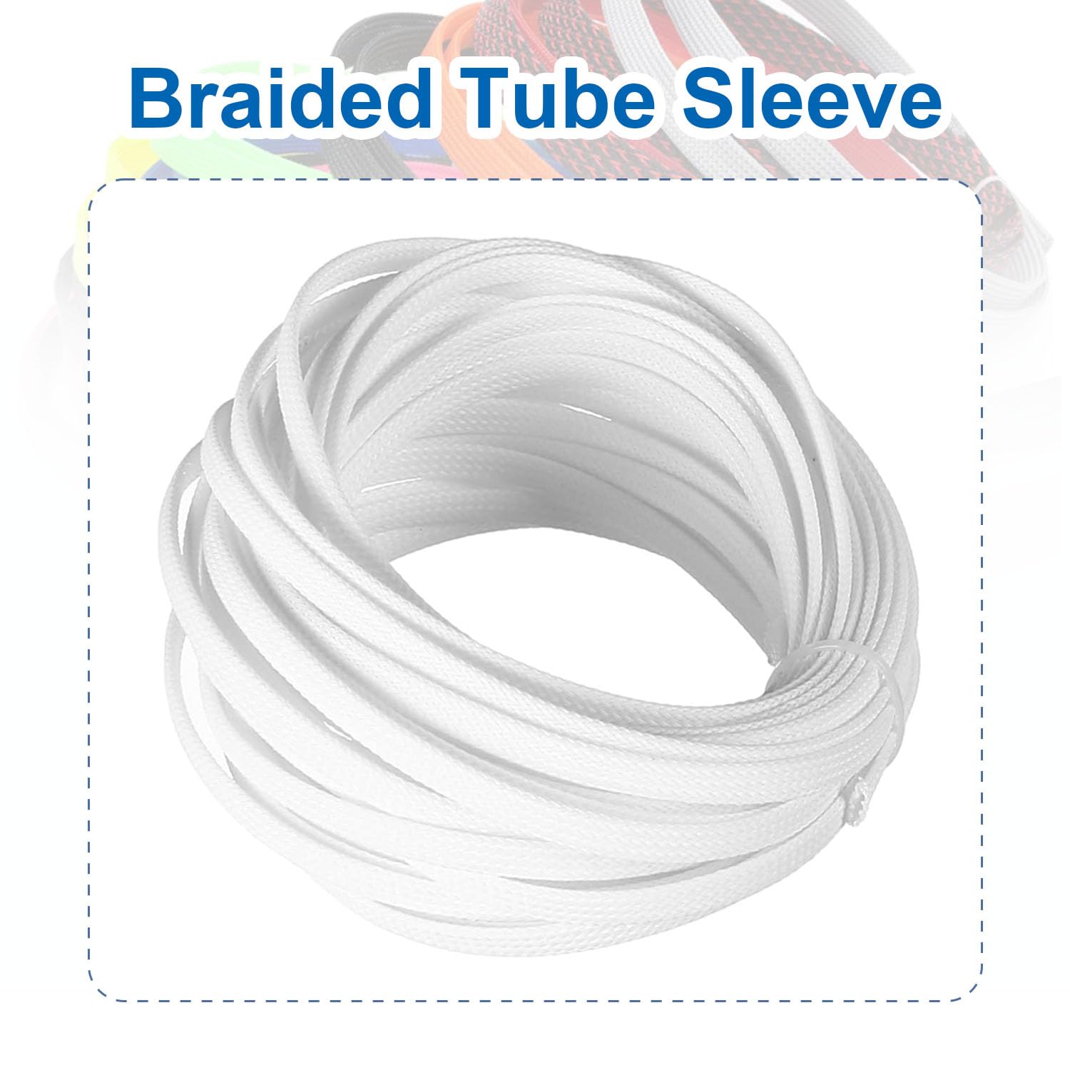 Gaine Tressée Extensible Diamètre 8mm X 15mm Longueur 1m Expansible Protection Câble Fil électrique