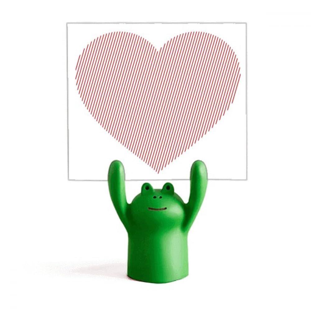 Porte-mémo grenouille rouge Saint-Valentin support note ligné - 4