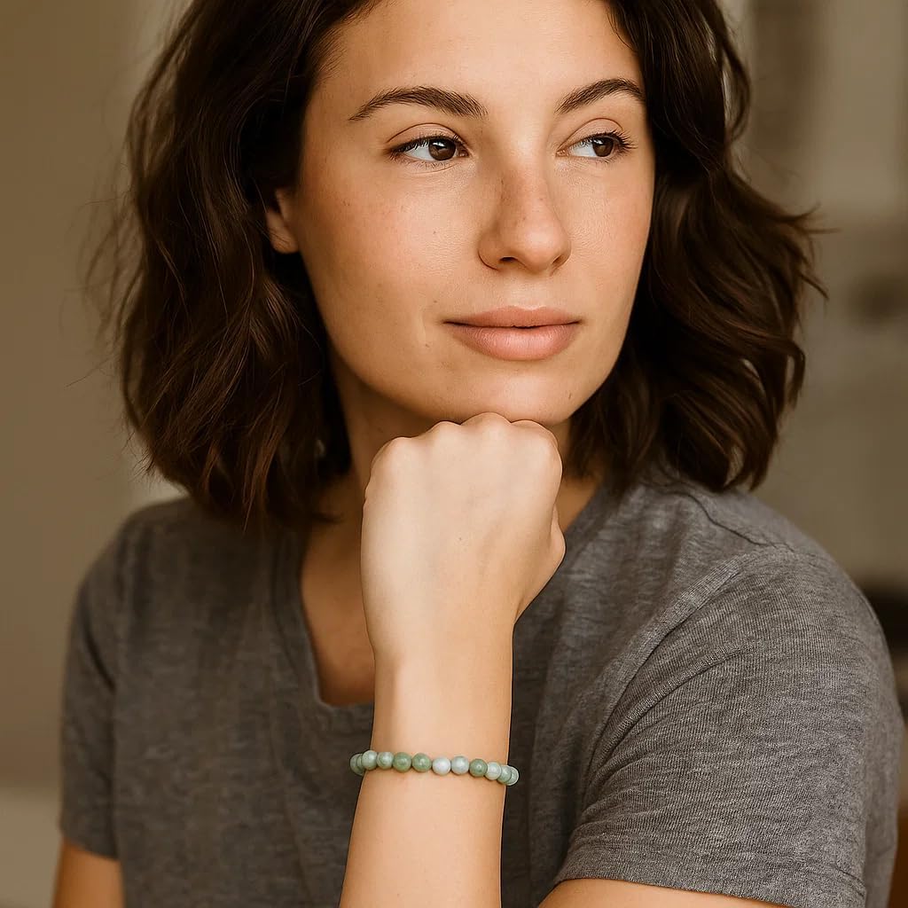 Cherry Tree Collection - Small, Medium, Large Sizes - Gemstone Beaded Bracelets For Women and Men - 6mm Round Beads - Image 2