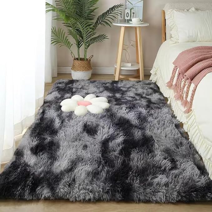 Shaggy Rug for Bedroom, Soft Fluffy Area Rugs Living Room, Washable Rug