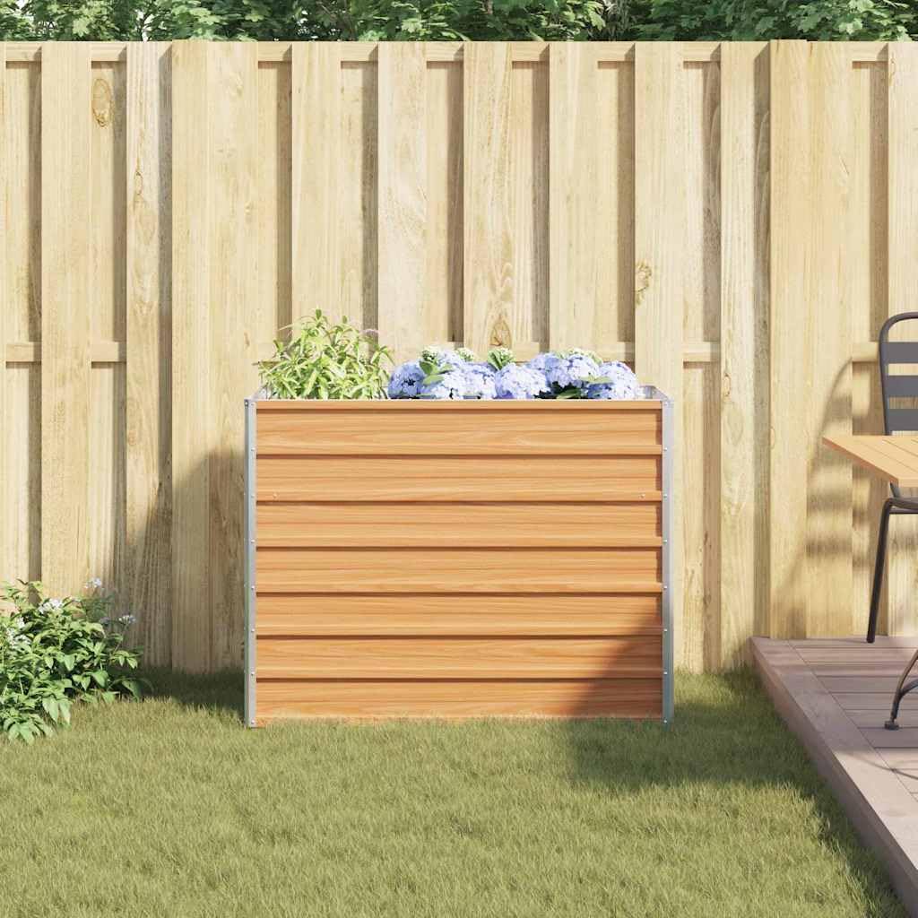 Letto Rialzato da Giardino in Acciaio Zincato 100x40x77 cm | Fioriera rialzata per coltivare piante, fiori ed erbe aromatiche su balcone, terrazzo o nel proprio orto domestico.