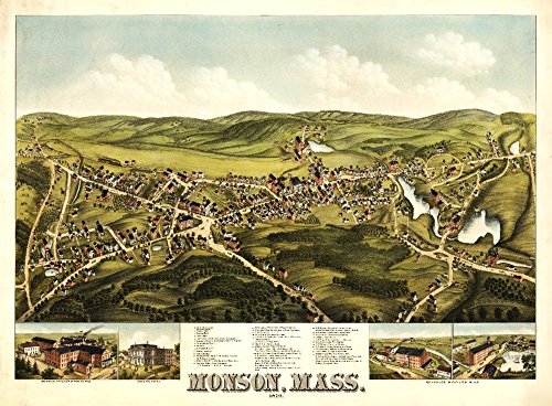 Monson, Massachusetts - Panoramic Map (iPhone 7