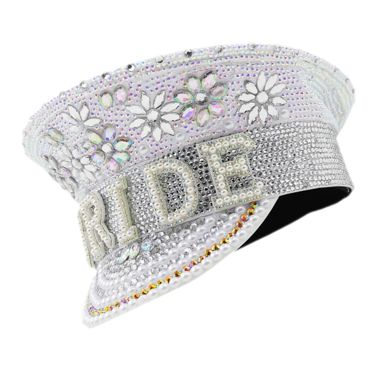 Toyvian Sombrero Incrustaciones de Blanco de de Novia Cómodo y Brillante para Despedidas de Soltera y Obsequios