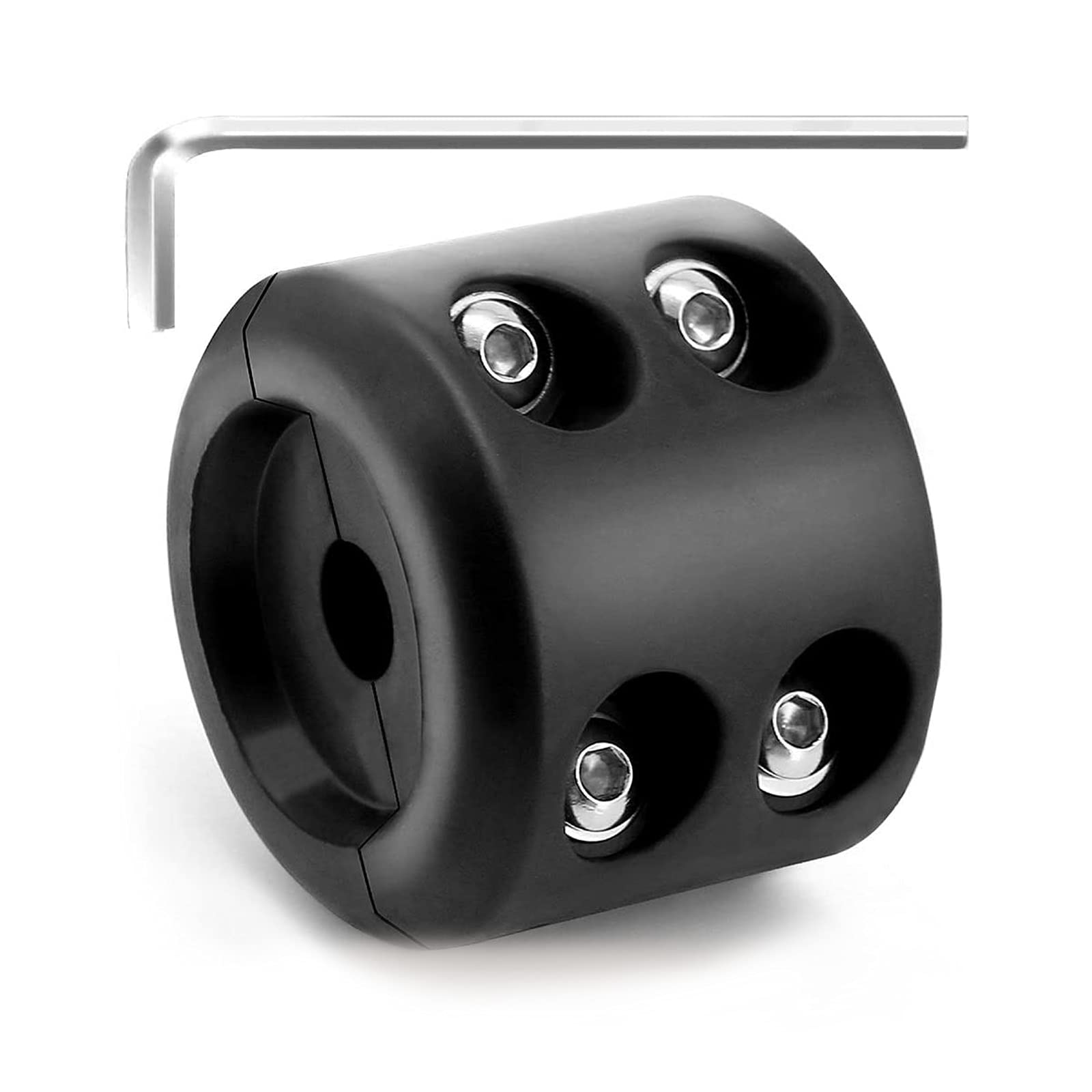 Butoir de treuil en caoutchouc robuste - Étanche - Accessoire pour treuil tout-terrain ATV UTV Offroad avec clé Allen (noir)
