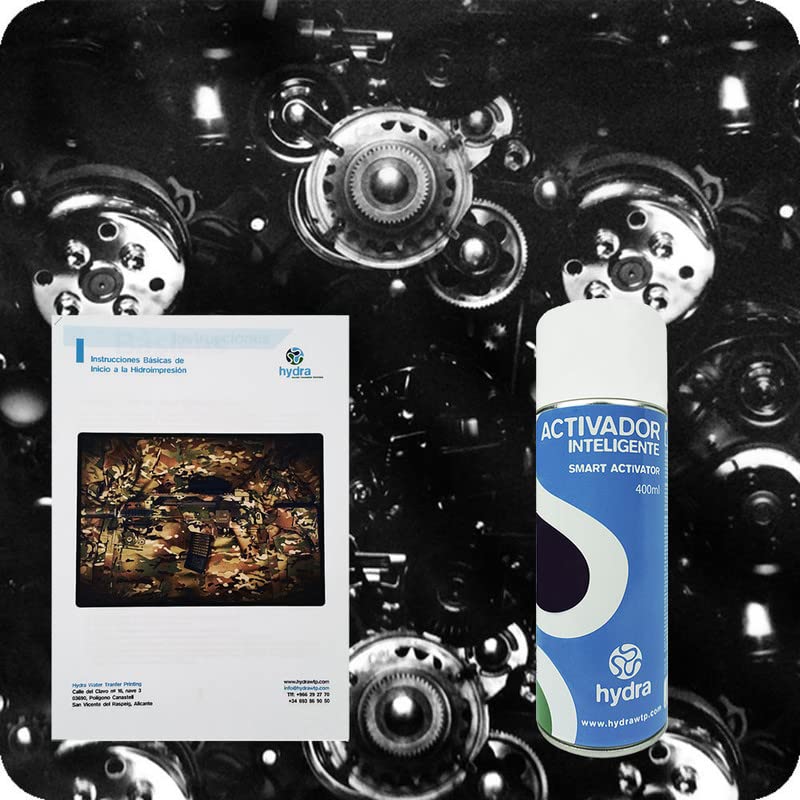 Basic Hydro Dipping Kit Hydro dip Kit Hydrographics Kit : 1 Smart Water Transfer Printing Activator Spray 400 ml + Basic User`s Guide + Hydrographic Film. Size: Width: 3' 3". Lenght: 26' 2" (HOT-060)