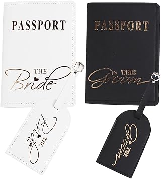 Mr and mrs Honeymoon Passport Wallets Travel Holder Set,Slim Passport Case Covers,couple passport holder for honeymoon