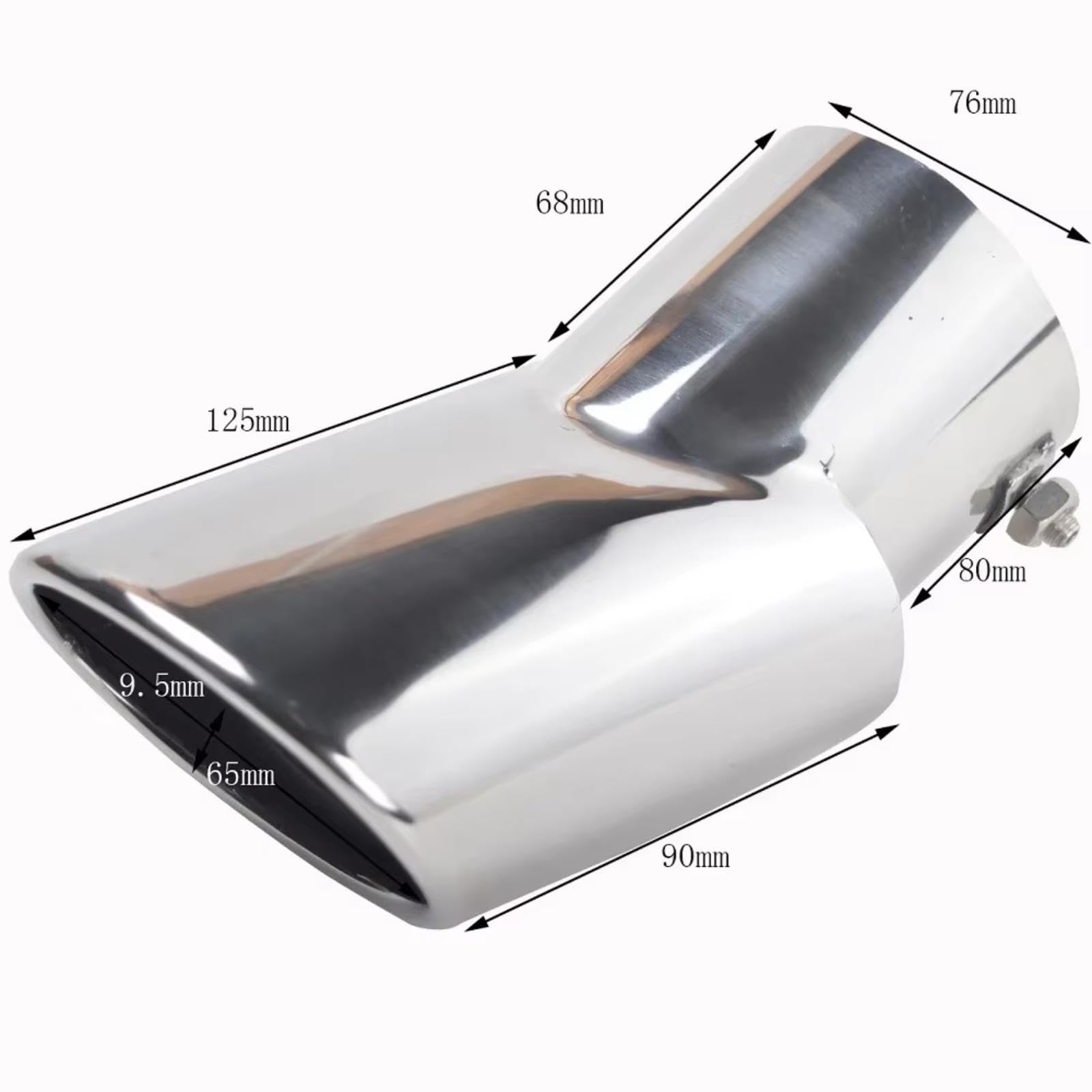 Apto para Honda CR-V CRV 2017-2020, Punta de Escape de automóvil, Puntas de silenciador de Acero Inoxidable, Puntas de Escape de Tubo de Escape cromadas, Accesorios para automóvil