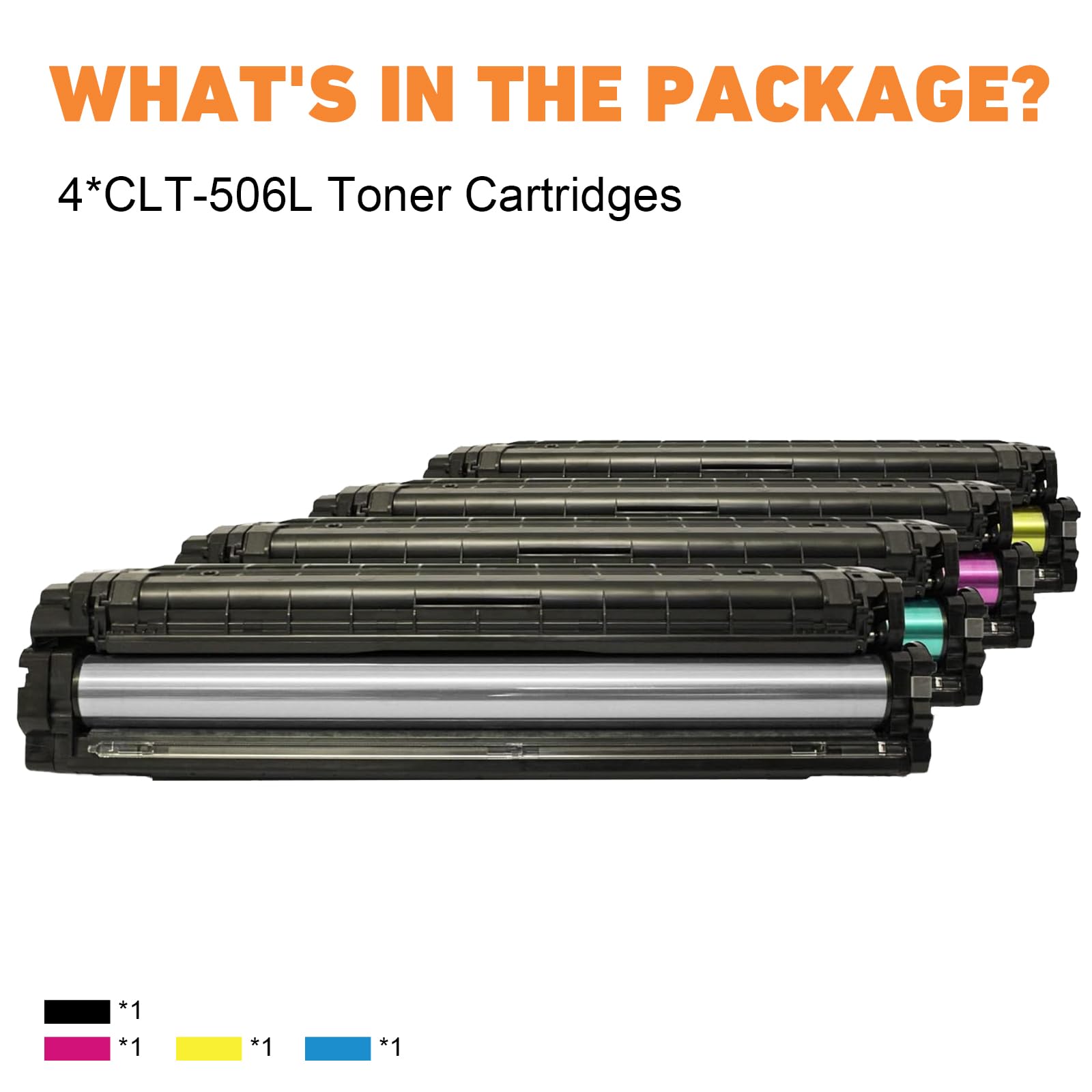 hehua CLT-506L Toner kompatybilny zamiennik do Samsung CLT-K506L CLT-C506L CLT-M506L CLT-Y506L 6260FR 6260 CLP-680ND 680DW CLX-6260FW 6260ND 6260FD 6260 NR (Czarny, Cyjan, Żółty, Magenta, 4-pak)