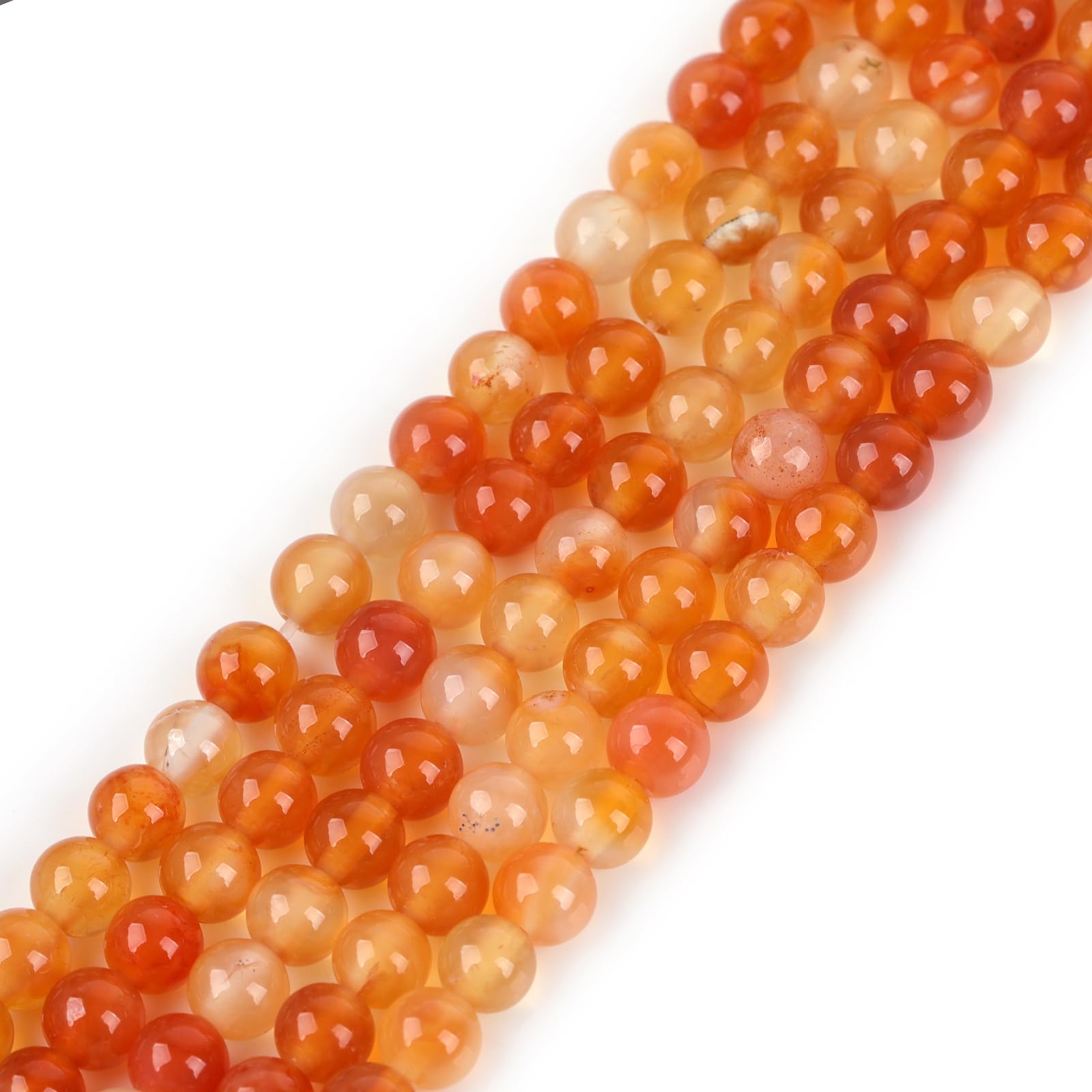 GEM-Inside Natural 4mm Red Carnelian Round Gemstone Semi Precious Loose Beads for Jewellery Making 15''
