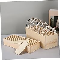 Vista 2 de Didiseaon Divisores de tarjetas de visita Soporte de joyería Soporte de diadema Soporte de madera para oficina de almacenamiento de tarjetas