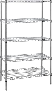 Quantum Storage Systems WR86-3660S-5 Starter Kit Wire Shelves Stainless Steel 5 Shelves 86" H x 60" W x 36" D