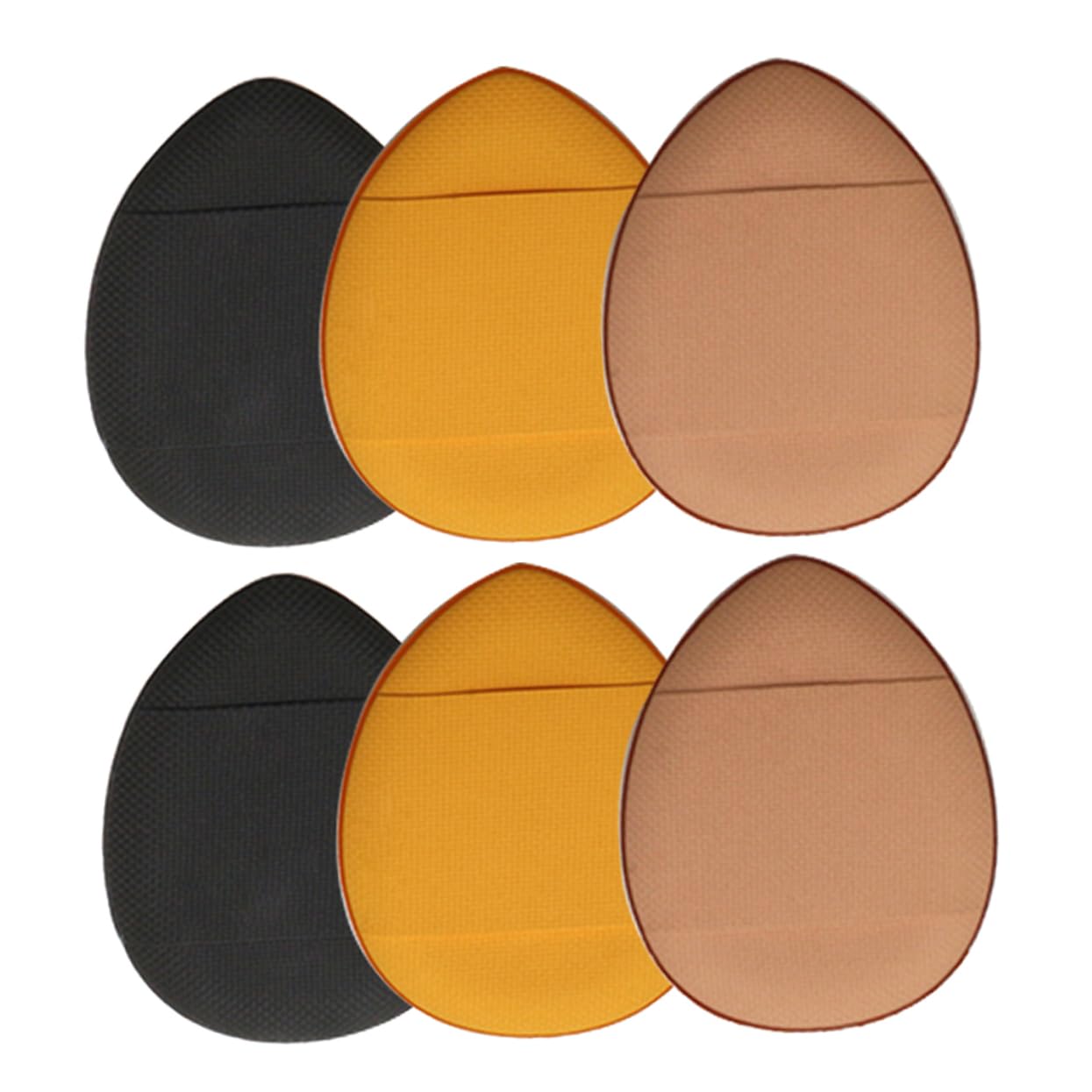 Healeved 6pcs Women's Portable Powder Puff Gentle Makeup Sponge for Blusher Highlighter Foundation