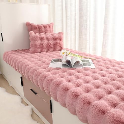 Tapete de felpa antideslizante para sofá, almohadillas para silla, antideslizantes, suaves y peludas, para banco de ventana, tatami, 35.43 x 70.86