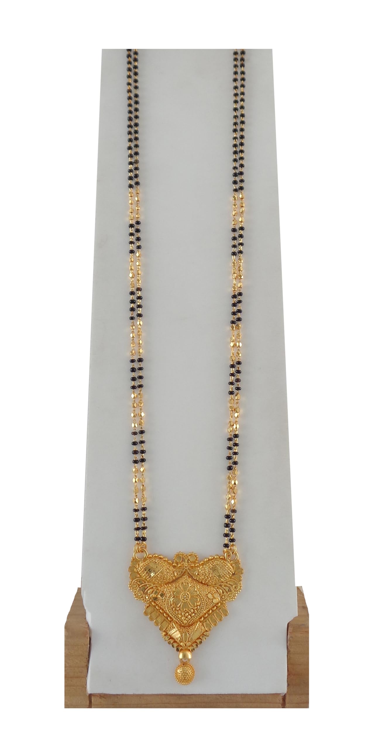 RAMDEV ART FASHION JEWELLERY Gold Plated Stylish Long Chain Black Beads Mangal Sutra Tali/Tanmaniya/Nallapusalu/Mangalsutra for Women (B0D1MK4WZX) Amazon Price History, Amazon Price Tracker