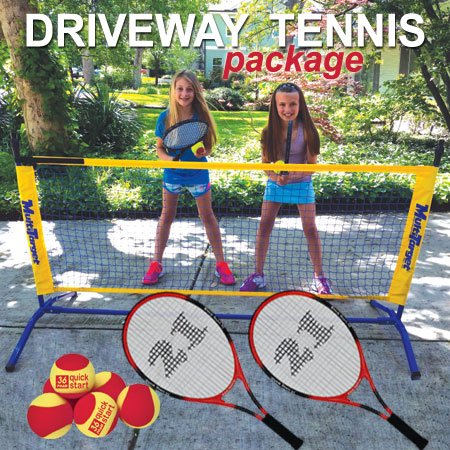 Oncourt Offcourt Driveway Tennis Package – Includes One 6' Net / 2 Whistler Racquets / 6 Foam Tennis Balls #TOP21
