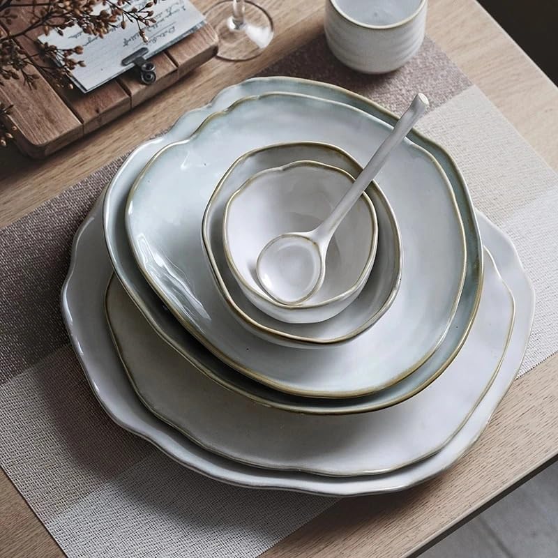 Talerze obiadowe ceramiczna miska głęboka zupa ryż kreatywna zastawa stołowa sałatka z makaronem bardzo odpowiednia do restauracji, hoteli itp. Kuchenna salaterka