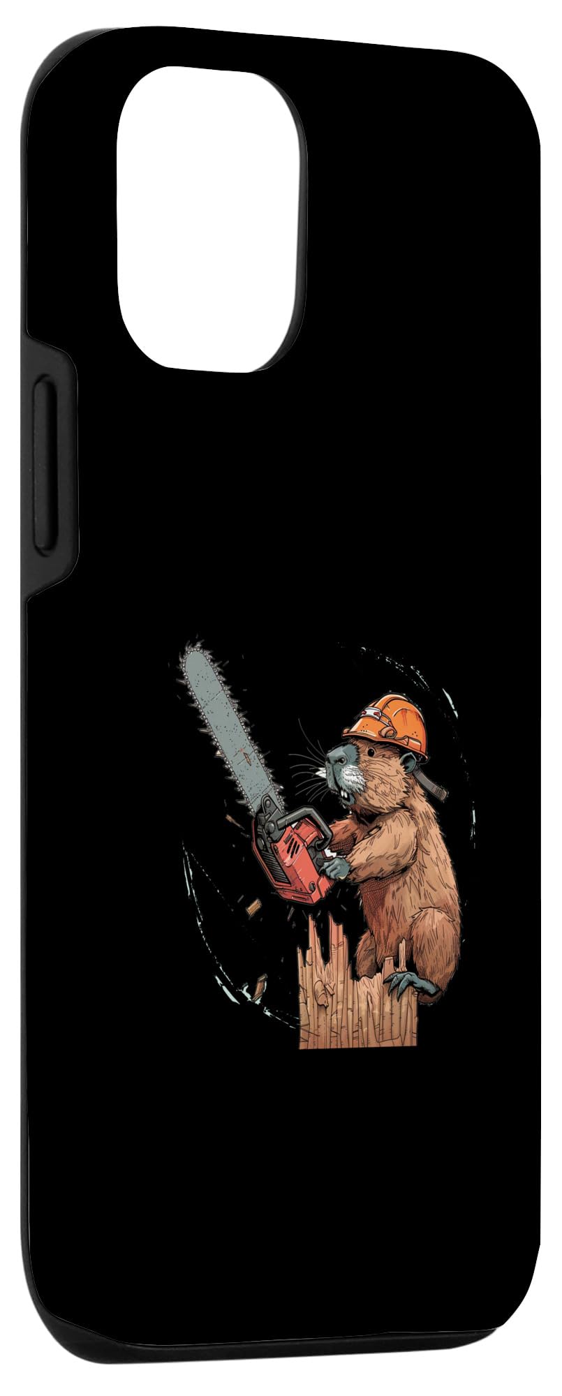 iPhone 13 Beaver Lumberjack Chainsaw Case - Image 3