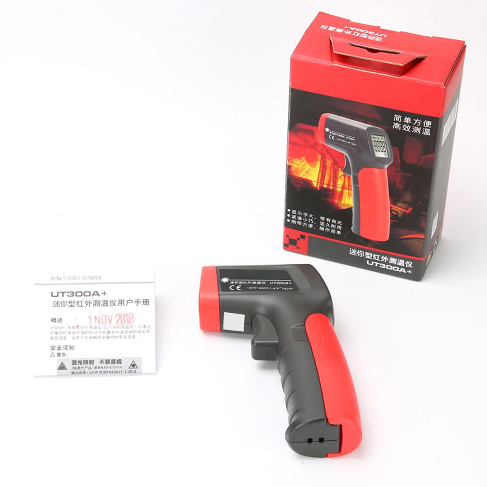 Herramienta digital de medición de temperatura de 20 a 400 ℃, termómetros de mano para lector de temperatura industrial con apagado automático retroiluminado