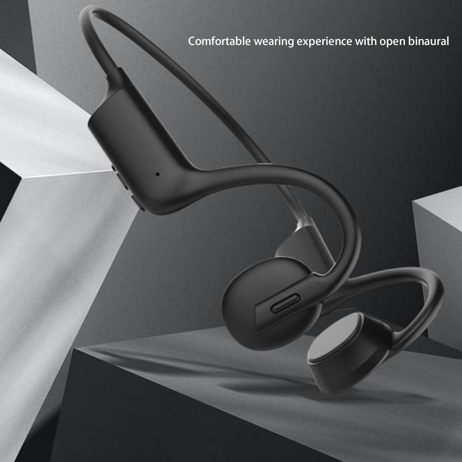 Auriculares de conducción ósea, Auriculares inalámbricos Bluetooth5.3 de oído Abierto, Auriculares Impermeables IPX6, Auriculares Deportivos para Correr, Ciclismo, Senderismo