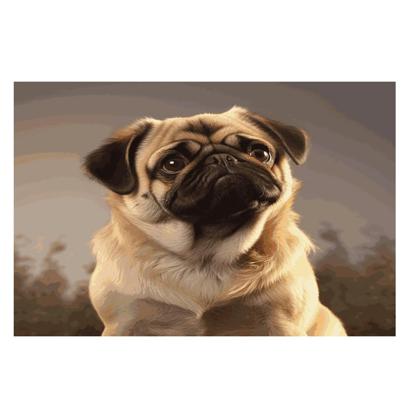 Cute Pug Dog Placemats Heat-Resistant Washable Place Mats Anti Slip Dining Table Place Mats Wipeable Dining Table Mats Kitchen Decoration Placemats 17.7’’×11.8’’