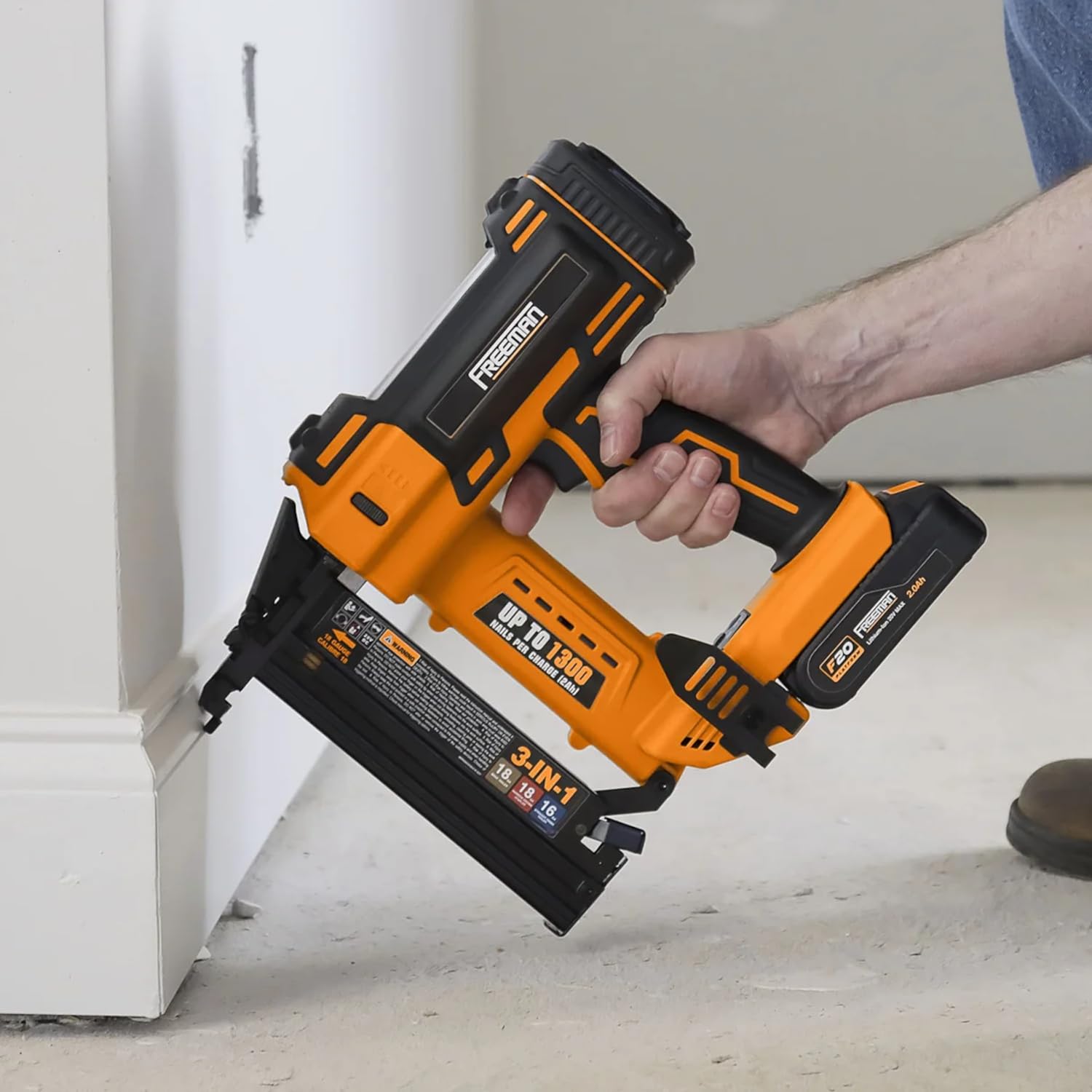 Freeman 20V Cordless Nailer Kit - 1300 Shots! -2