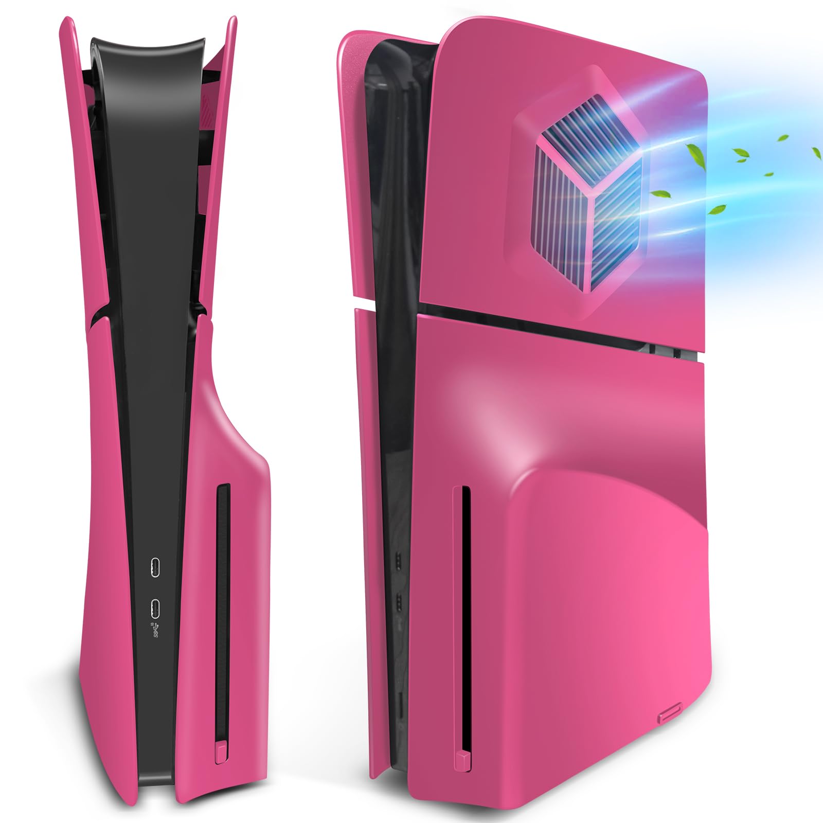 arVin Faceplates for PS5 Slim Console, Replacement Shell Cover for PS5 Slim Disc Edition with Cooling Vents, PS5 Face Plates ABS Hard Anti-Scratch