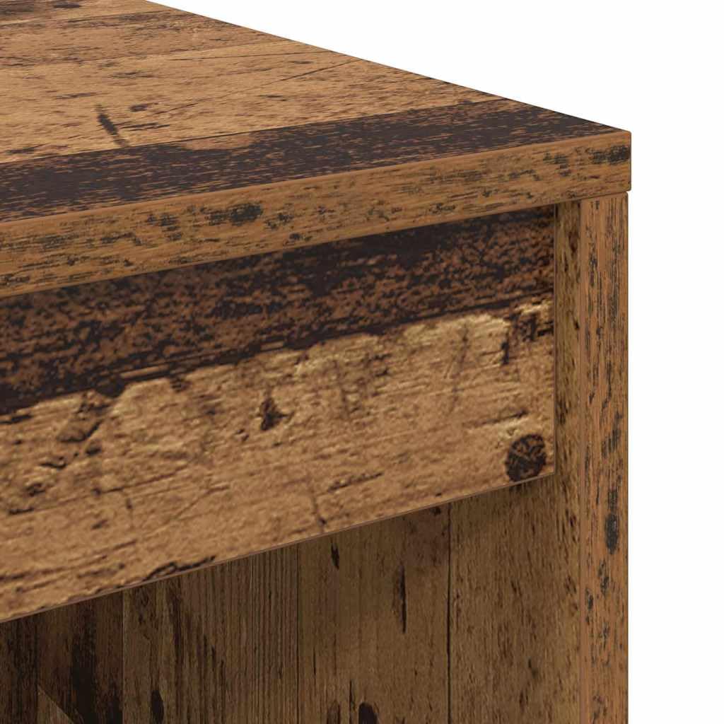 Scrivania in legno anticato, 60 x 50 x 76 cm, in legno, compatta, per home office e studio, ripiano per laptop e monitor, dimensioni pratiche per camera dei ragazzi e postazione di lavoro da