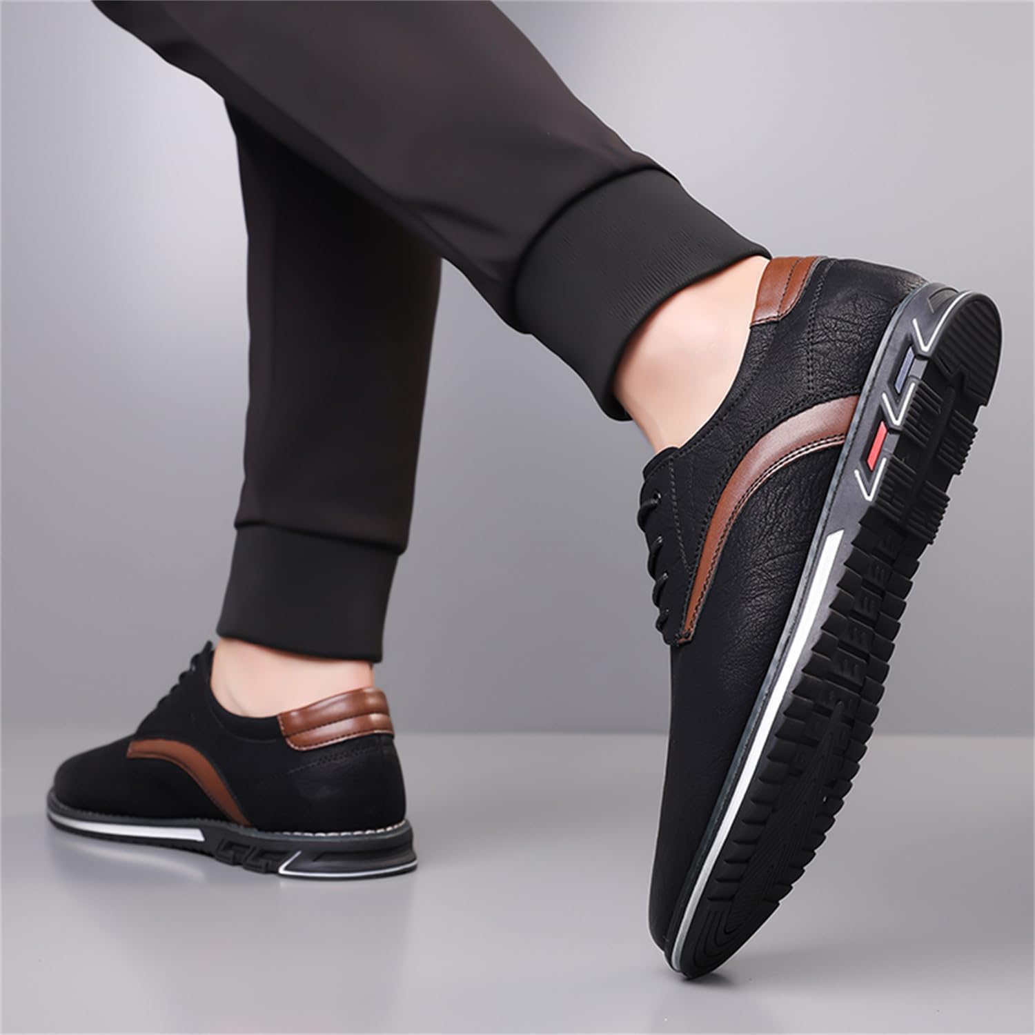 Men's Oxford Casual Dress Shoes Classic Tuxedo Lace-up Lightweight Formal Loafers - Image 4