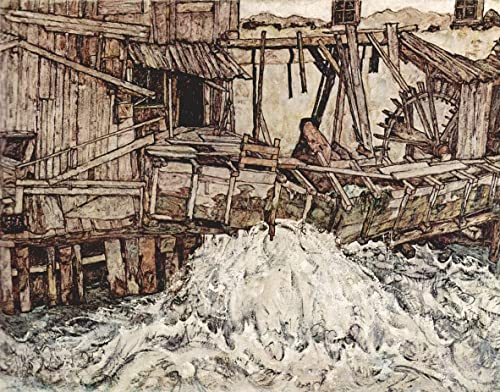 Poster Egon Schiele Old Mill SERENDIPITP toile sans cadre 50x70 cm