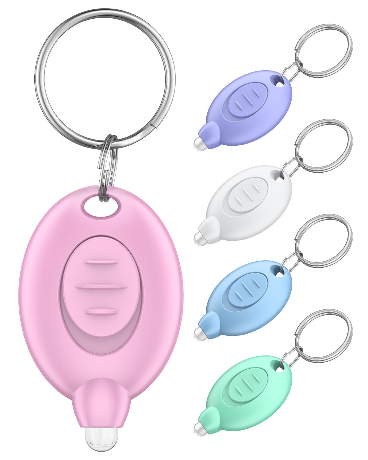 Uniclife 5 Pack LED Keychain Flashlight, 12 Lumen Mini Flashlight Keychain, Portable Mini Flashlights Bulk, Tiny Keychain Light for Outdoor, Work, Camping & Hiking, 5 Color Shells