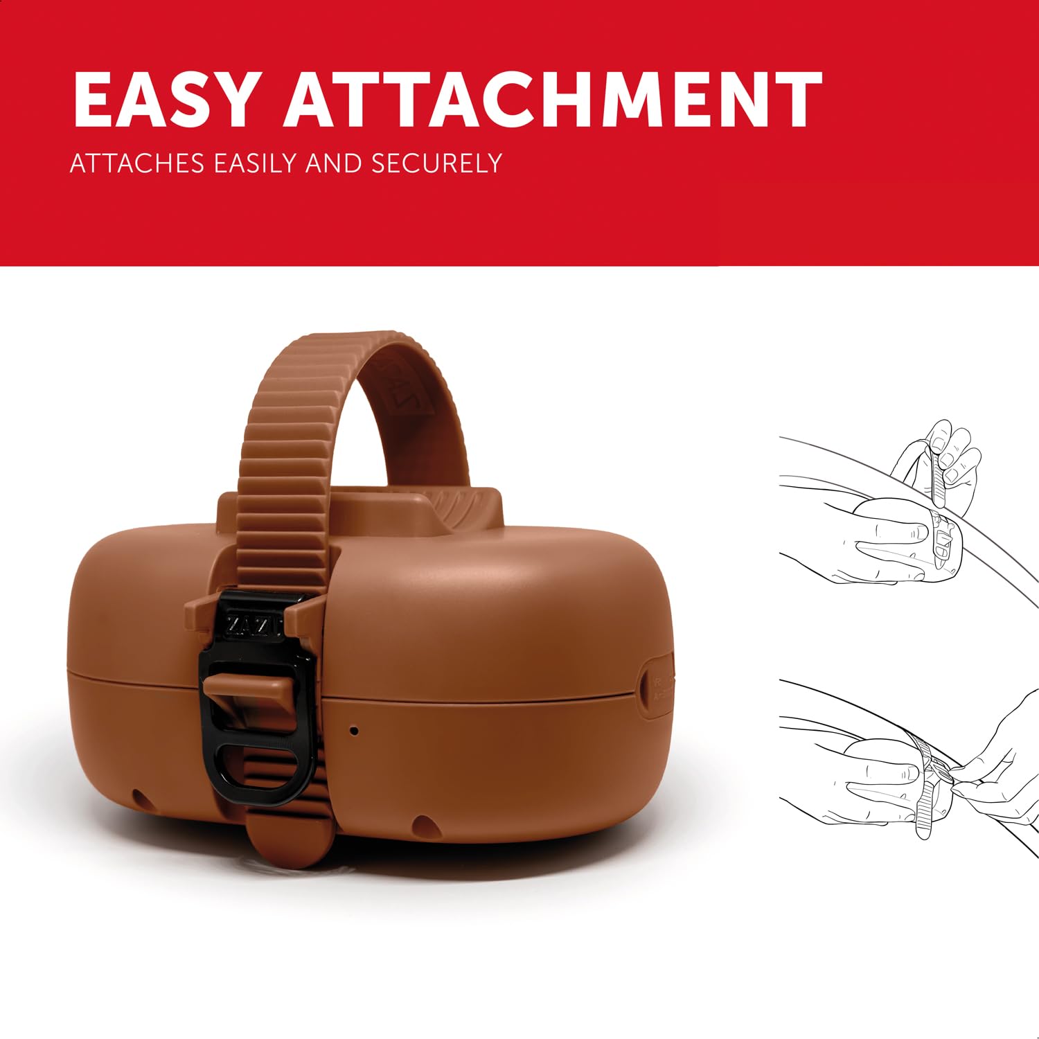 ZAZU Robby Balancín Automático para bebé: ajustable, temporizador de 40 min, sensor de llanto, batería recargable USB, resistente al agua, diseño universal para cochecitos y buggies (Marrón)
