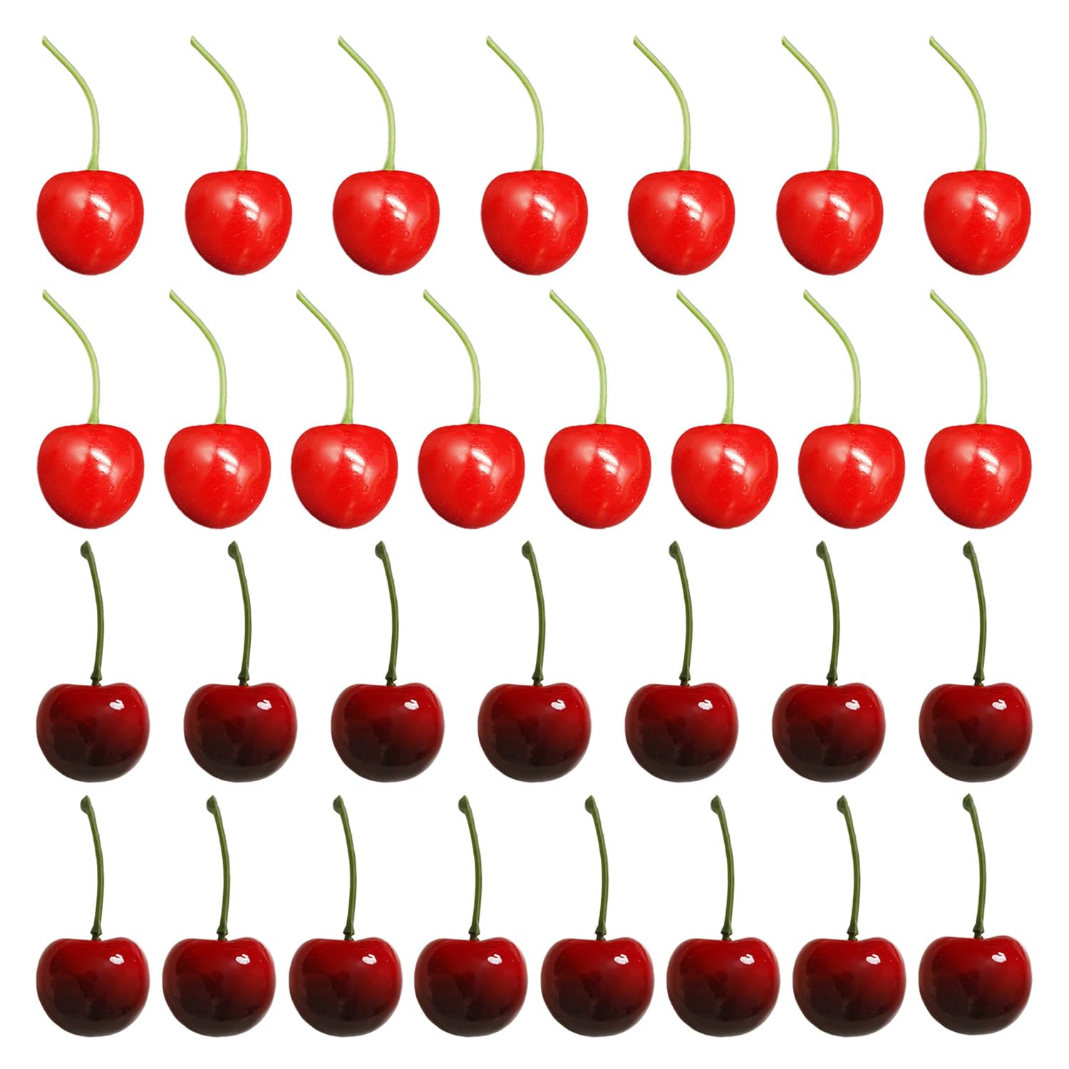 Nxpwrc Red 30 Pieces Of Simulated Cherries, Artificial Fruit Decorations, Photography Props, Desktop Decorations, Diy Handicraft Accessories