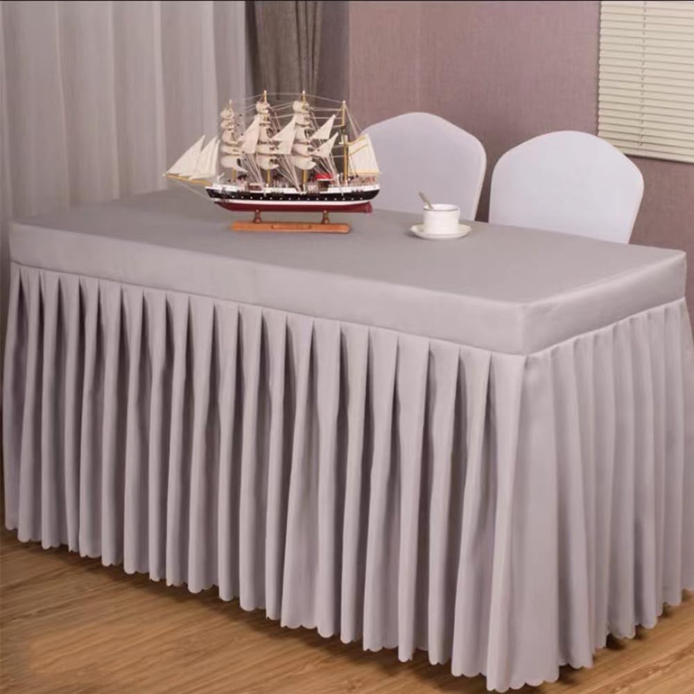 Nappe de banquet d'hôtel marron clair à volants chic