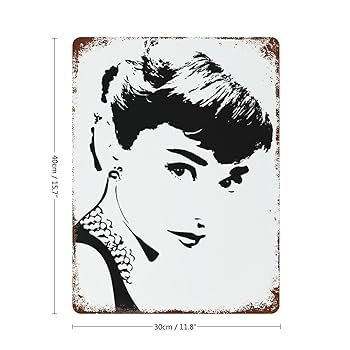 オードリー・ヘプバーン イラスト 大判 woodprint オードリー・ヘプバーン イラスト 大判 woodprint
