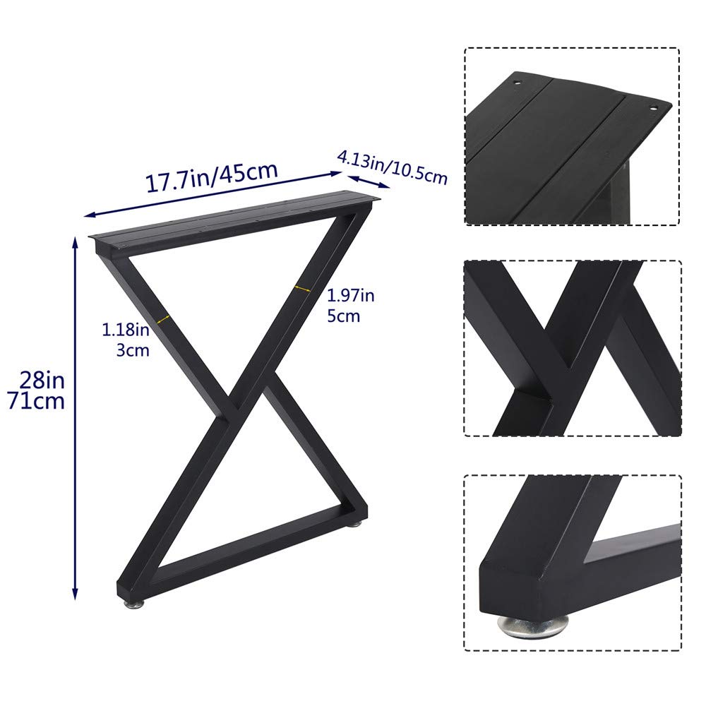 Buy Metal Desk Legs Heavy Duty Industrial Dining Table Legs Z Shape